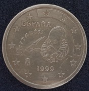 50 euro cent 1999 Hiszpania Cervantes bdb stan