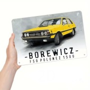 Metalowy Plakat FSO Polonez Borewicz Polskie Auto PRL Blacha 20 x 30 cm