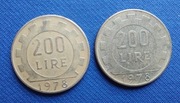 Moneta Włochy 200 lirów 1978
