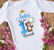 Body na roczek z misiem balony 