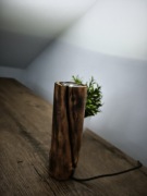 „Lampka nocna drewniana rustykalna LED loft handmade z drewna dekoracyjna”