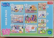 Trefl Puzzle 4+ Peppa Pig 10 in 1 Paw Patrol 9 in 1 Jurrasic World 4 in 1