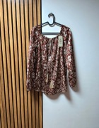 Bluzka hiszpanka we wzory z wiązaniem XL 