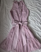 Różowa sukienka wesele rozmiar s, rozkloszowana, krótka 