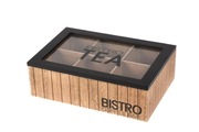 Pudełko na herbatę z 6-przegródkami Bistro herbaciarka