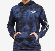 Hollister nowa bluza tie dye logo niebieska r. M 
