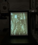 Litofan ze zdjęciem robota + kabel USB-C | Podświetlany efekt 3D