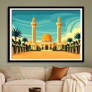 Tunezja - Monastir - architektura orientalna - plakat art deco 60x40cm