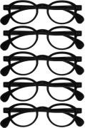 Okulary do czytania OPULIZE OCA okrągłe sprężynowe +1 00 czarne
