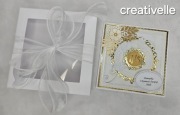 Kartka na I Komunię Św w pudełku ręcznie robiona