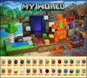 Klocki magnetyczne Typu Minecraft 230szt 4 figurki Portal Lava Mocny magnes