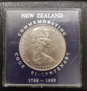Moneta kolekcjonerska 1 Dolar Nowa Zelandia 1969 James Cook 200 rocznica