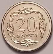 20 gr groszy 2002r. najniższy nakład 10.500.00 szt.