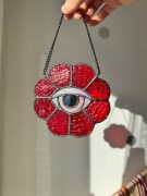 Ozdoba okienna "Łapacz Słońca" Kwiatowe Oko. Witraż Tiffany