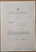 Świadectwo Ukończenia Liceum Ogólnokształcącego Czyste