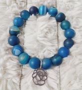 Bransoletka, agat 8mm