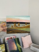 Obraz olejny jesienią