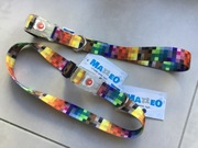 obroża z klamrą led, wzór piksele, rozmiar duży, NOWE