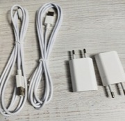 ŁADOWARKA USB ZESTAW 2 SZT DO iPHONA ŁADOWARKA SZYBKI KABEL MODEL: A1400