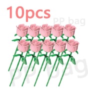 Klocki róża kwiat różowa kwiaty roże jak LEGO - 10 sztuk