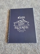 Kołonotatnik zeszyt notes pamiętnik Wiara góry przenosi Cytaty biblijne