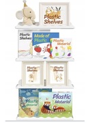 Półki na książki dla dzieci 4 szt białe