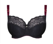 Biustonosz miękki Samanta Charlotte A911 75I czarny, full cup, duży biust