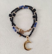 Naszyjnik kamień noc Kairu księżyc idealny prezent 