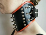 Collar typu posture obroża skóra naturalna rękodzieło BDSM bondage