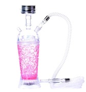 Shisha Szisza Fajka Wodna Bongo led różowa