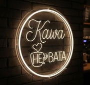 KAWA HERBATA NEON PERSONALIZOWANY SZYLD LOGO TEKST NA ZAMÓWIENIE