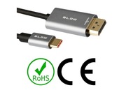 KABEL PRZEWÓD DISPLAYPORT USB-C / THUNDERBOLT MACBOOK PLECIONKA 8K 4K 2M