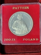 Moneta 200 zł Bolesław II Śmiały próba PRL , 4020 szt