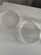 Zestaw dwóch półmisków szklanych