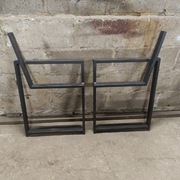 Nogi ławki loft metalowe ogrodowe czarny mat 