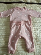 Dres h&m. 62 różowy kropki