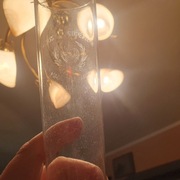 Francuski=sygnowany kominek 15" do lampy naftowej