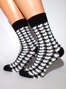 Skarpety skarpetki stopki czarno białe bawełna