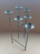 Świecznik na 6 świec, stalowy