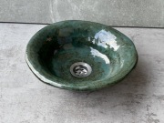 Zielona umywalka rękodzieło DOSTĘPNA OD RĘKI