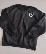 Shein damska ocieplana bluza czarna serduszko nowa bez metki M 
