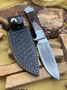 Nóż myśliwski damast, kuty, ręcznie wykonany