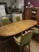 Stół rozkładany + 5 krzeseł Bawaria 225 cm lite drewno