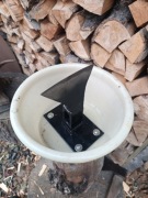 Łuparka rębarka siekiera do desek gałęzi na szczapki pomysł i wykonanie mee