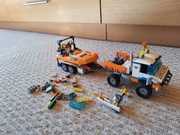 Lego samochód staży przybrzeżnej z motorówką 7726