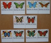 BURUNDI MOTYLE, 10 znaczków, pełna seria, czyste ** 