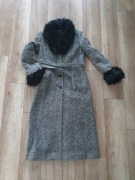 Płaszcz zimowy wełniany kaszmir ocieplany długi ZARtex roz M L 