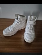 Celine trampki skórzane damskie za kostkę sneakersy 