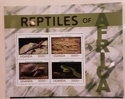 Uganda 2014  Mi 3200-3  arkusz żółw wąż  idealna pozycja 