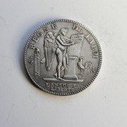 Francja 1 Ecu 1793 Ludwik 16 pisanie konstytucji. 